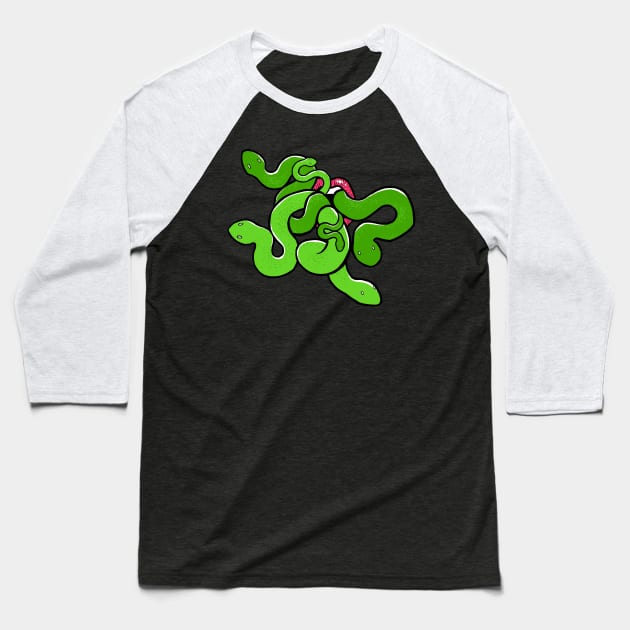 Medusa Mouth Baseball T-Shirt by ElectricUnicorn